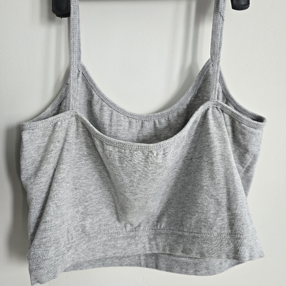 Two Piece Casual Gray Cropped Tank Tops​ - Picture 6 of 8